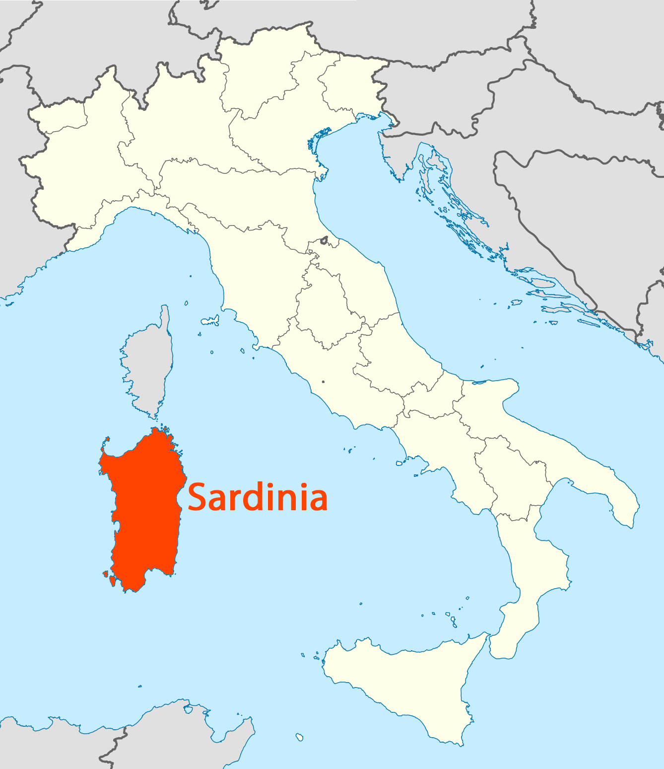 location_of_sardinia_map A Taste of Italy